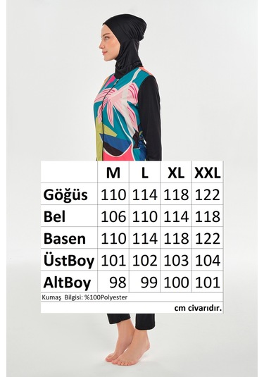 Tam Kapalı Tesettür Mayo 3307 Siyah Siyah02 Siyah