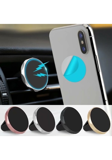 Cep Telefonu Tutucu Standı Araba Hava Firar Klip Montaj Manyetik Emme Braketi