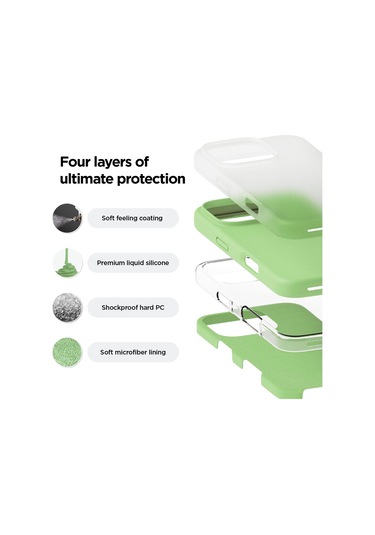 İphone Uyumlu 16 Pro Max Kılıf Nano Lansman Silikon Kapak Yeşil