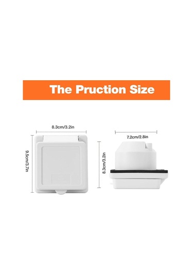 Suntek Su Geçirmez Kapaklı 30a Flanşlı Güç Girişi Giriş