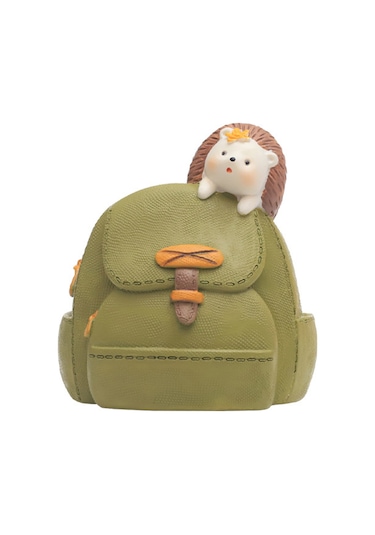 Yifomall Sevimli Çizgi Çanta Saksı: Yaratıcı Balkon Dekoru İçin Çok Amaçlı Yeşil Kirpi Desenli Çiçeklik