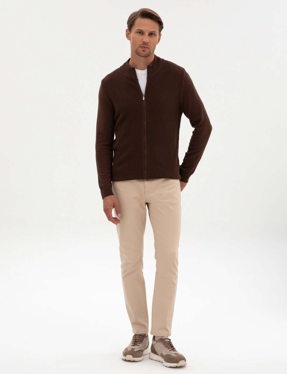 Pierre Cardin Erkek Kahverengi Hırka Triko 50317341-vr029 Kahverengi