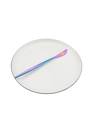 Agoodshop Siyah & Altın 6 Adet Siyah Altın Tatlı Bıçak Seti, Paslanmaz Çelik, Gümüş Siyah - Altın Siyah - Altın