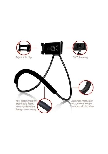 Dima Home-044 Boyunluk Telefon Taşıma Aparatı Siyah