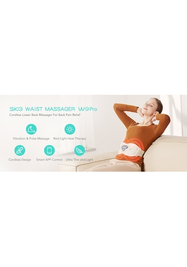 Skg W9 Pro Tens-Ems Bel Ve Sırt Masaj Aleti, Isı Terapisi-Termoterapi, Fototerapi Bel Kemeri Krem