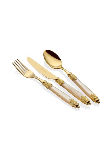 Rivadossi Arianna Oro Krem 75 Parça Çatal Bıçak Seti Krem