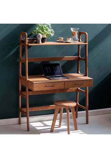 Woodesk Brisa Ahşap Çalışma Masası 140x120 Tik Renk CPT4641-120