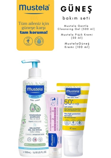 Bebek Şampuan 500 Ml + Güneş Koruyucu Spf 50+ 100 Ml + Pişik Kremi 50 Ml Ss20200612010