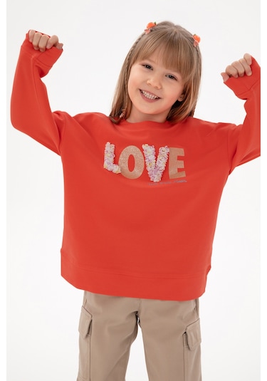 U.s. Polo Assn. Kız Çocuk Nar Çiçeği Sweatshirt 50298159-vr239 Nar Nar Çiceği