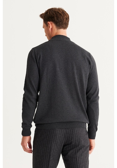 AC&Co / Altınyıldız Classics Erkek Füme Standart Fit Normal Kesim Yarım Balıkçı Yaka Hafif Salaş Pamuklu Triko 4A4921100008FUMM Füme AC&Co / Altınyıldız Classics Erkek Füme Standart Fit Normal Kesim Yarım Balıkçı Yaka Hafif Salaş Pamuklu Triko 4A4921100008FUMM Füme