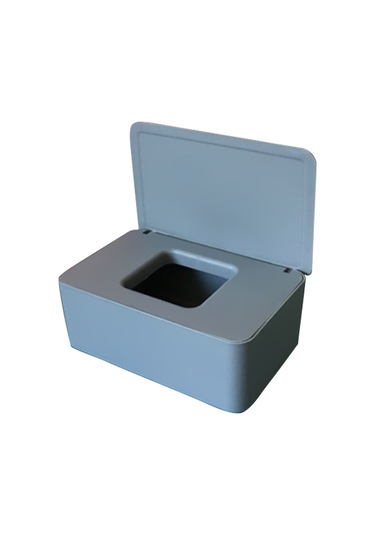 Tek Kullanımlık Maske Saklama Kutusu Toz Geçirmez Kapaklı Gri Gri