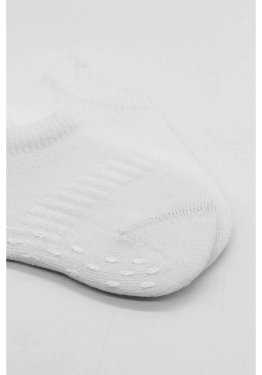 2'li Sneakers Kaymaz Basic Penye Çorap Bs20103 Beyaz Beyaz Renkli Çok Renkli