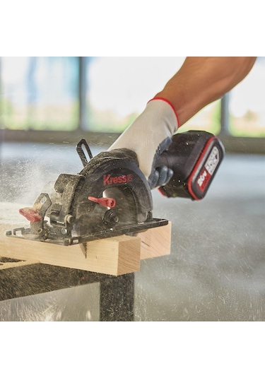 Kress KUE11 20 V 4.0 AH Li-ion Çift Akülü Kömürsüz Daire Testere 140 MM