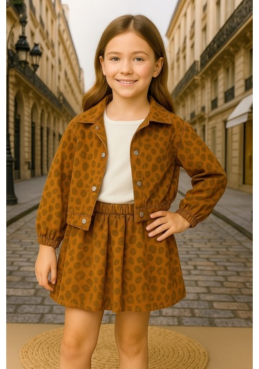 Leopar Desenli 3 Lü Kız Çocuk Takım 31505 - 2/10 Yaş Çok Renk