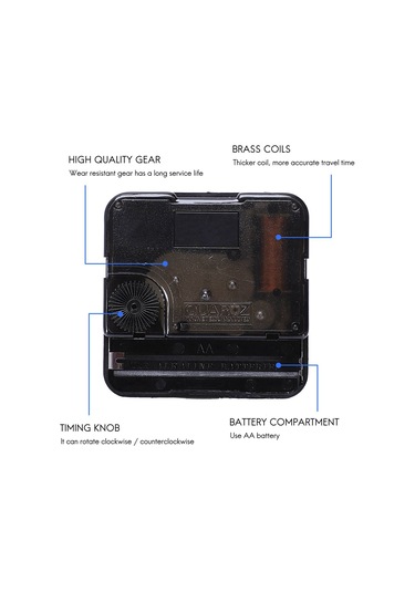 Gatherco Saat Mekanizması Kendin Yap Kiti Saat Mekanizması Parçaları Duvar Saati Kuvars Saat Yelkovan Kuvars Saat Hareketi Ev Dekorasyonu Diğer