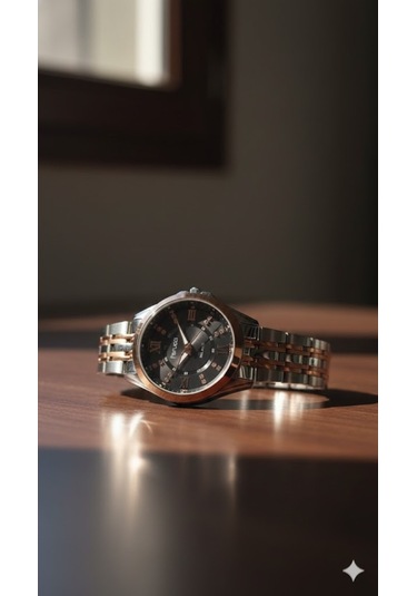 Ferrucci Kadın Kol Saati Gümüş Renk, Siyah Kadran - Fc03602m.02, 2 Yıl Garantili Altın - Gümüş