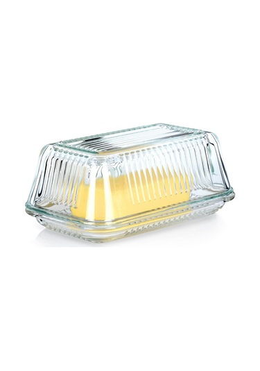 Mutfakta Saklama Ve Servis İçin Cam Kapaklı Tereyağı Kutusu Jsr -
