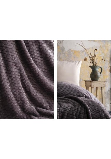 Ap Jakarlı Tek Kişilik Antrasit Trusty Battaniye 160 220 Antrasit