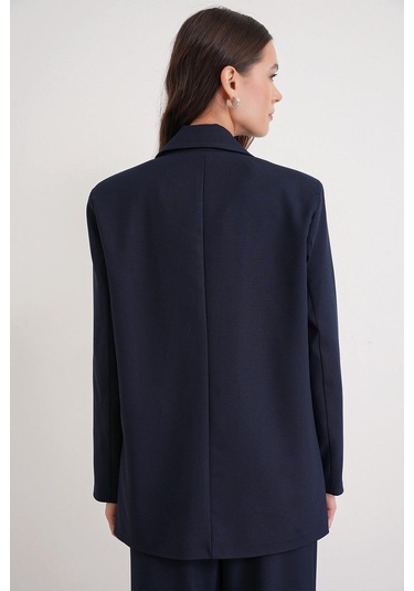 4516 Kadın Bezayağı Blazer Ceket Lacivert Lacivert
