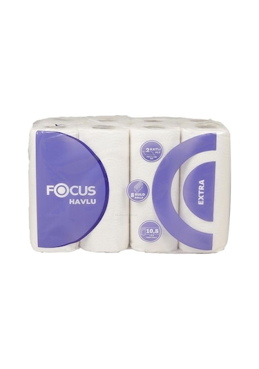 Focus Extra Kağıt Havlu Çift Katlı 22.75 X 12 Cm 90 Yaprak - 24 Adet 50000549
