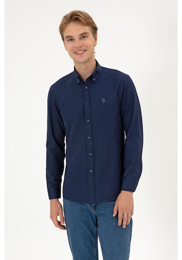 U.s. Polo Assn. Erkek Lacivert Gömlek Basic 50316723-vr033 Lacivert