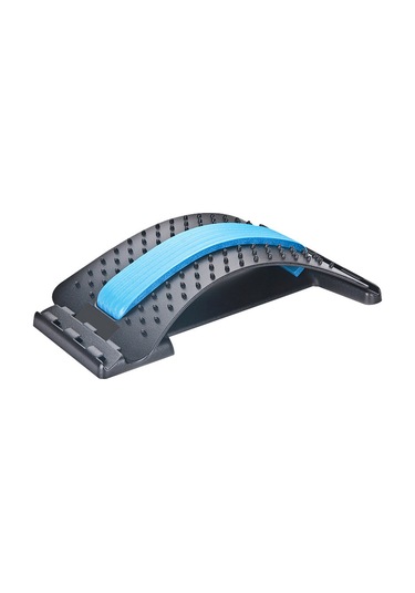 Padalink Bel Ağrısı İçin Akupunktur Masajlı Lumbar Stretcher - 3 Seviyeli Ayarlanabilir Esneme Desteği Siyah - Mavi
