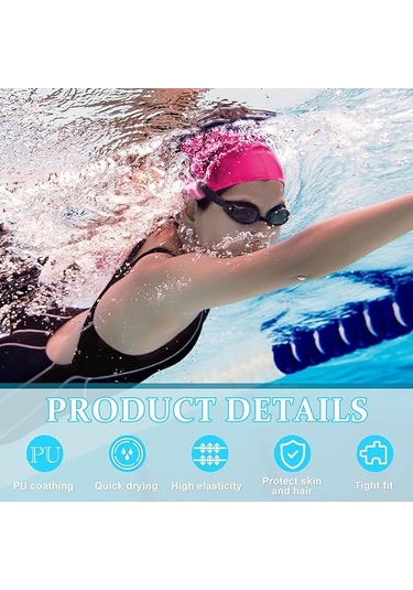 2 Parça Elastik Yüzme Boneleri Rahat Kumaş Yüzme Boneleri Lightwe Siyah - Kırmızı