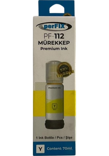 Perfıx Pf T112y Sarı Şişeli Mürekkep 70 Ml
