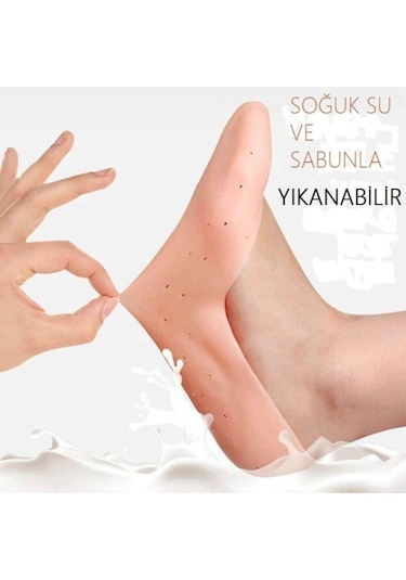 Ayak Bakımı İçin Silikon Nemlendirici Jel Ayak Çorapları - Silikon Patik