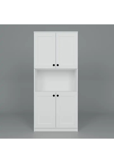 Lucas 4 Kapaklı Çok Amaçlı Dolap, Çok Amaçlı Banyo, Mutfak Ve Mikrodalga Fırın Dolabı - Beyaz Beyaz Lucas 4 Kapaklı Çok Amaçlı Dolap, Çok Amaçlı Banyo, Mutfak Ve Mikrodalga Fırın Dolabı - Beyaz Beyaz