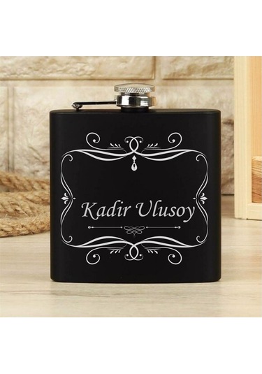 Kişiye Özel Cep Matarası Siyah