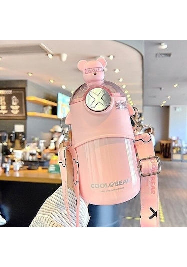 316 Paslanmaz Çelik Çocuk Suluk 480ml - Mavi 5jıvsf Açık Pembe