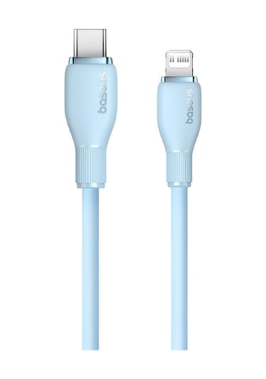 Baseus Pudding 1.2 M Hızlı Şarj Özellikli Type-C to Lightning 20 W Kablo Mavi