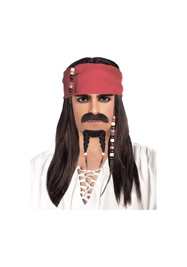 Riota Pirat Karnaval Peruk 211402380 Siyah