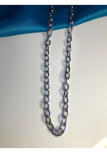 Vog Erkek Çelik Kolye - 6mm Köşeli Force Şık Tasarım Sevgiliye Eşe Babaya Arkadaşa Çelik Kolye