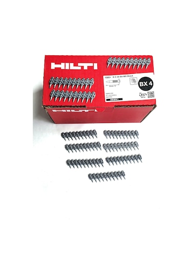 Hilti Bx4 Uyumlu X-c 20 B4 Mx Bulk Beton Çivileri Şeritli 20 Mm 1000 Adet