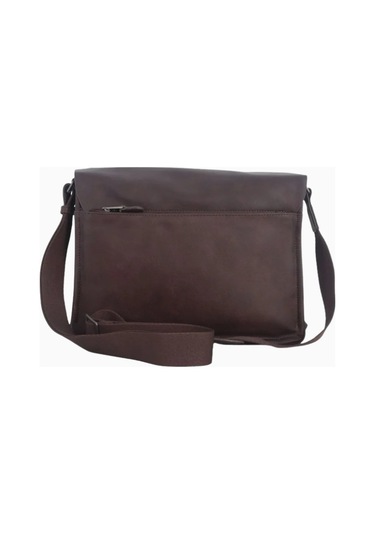 Discovery Heritage Metal Logolu 4l Kapasiteli Messenger Omuz Çantası Kahverengi 2