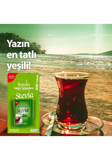 Fibrelle Stevialı Tablet Tatlandırıcı 300'lük Kutu 2 Adet