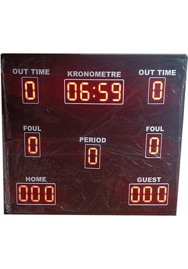 Sanec Profesyonel Basketbol Skorbord Sistemi Kasa Ölçüsü 122x108 Cm