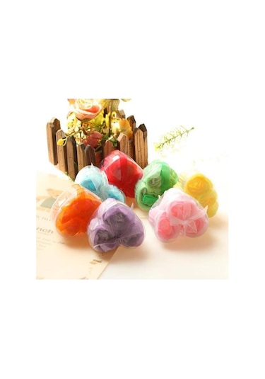 Büro Ev Ofis Hediyesi İçin Mini Kalp Kutulu Gül Motif Sabun