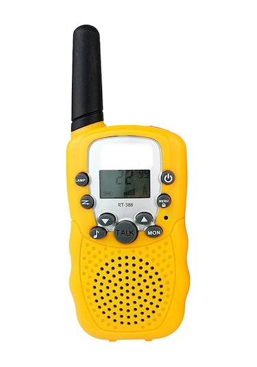 Tenfowee Çocuklar İçin Taşınabilir T388 Walkie Talkie, Eğlenceli Oyun Zamanı, Siyah, 2'li Paket