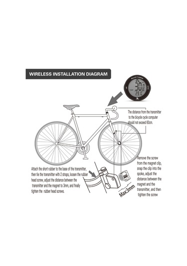 Aubyhe Siyah Arka Planlı Bisiklet Bilgisayarı, Led Işık Ve Canlı Veri Kaydı Hız, Mesafe, Kalori Çok Renkli