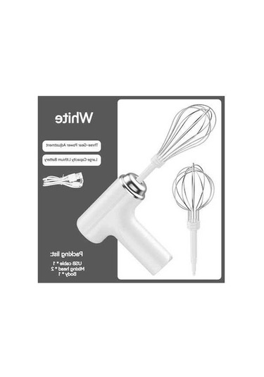 Novahub Kablosuz Şarj Edilebilir Beyaz Yumurta Çırpıcı Usb Beyaz