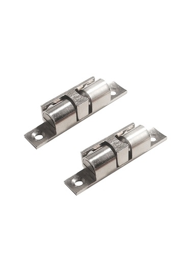 2 Adet Kabine Manyetik Yaylı Toka Bilyalı Kapı Enayi, Stil: Orta Gümüş Diğer