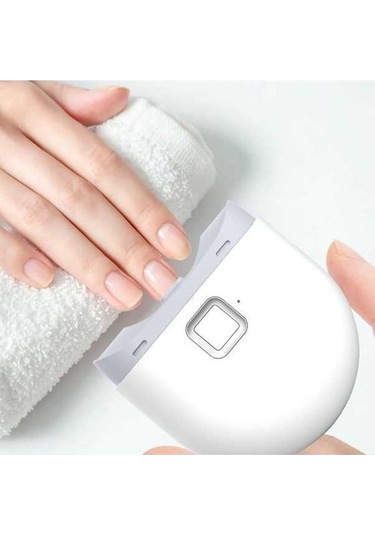 Pazly Otomatik Şarjlı Tırnak Makinesi - 2 Hızlı, Aydınlatmalı, Bebek & Yetişkin İçin Güvenli Beyaz