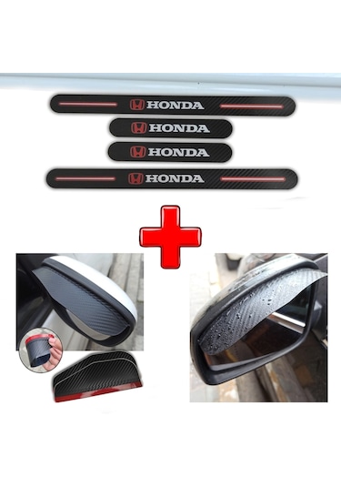 Honda Hr-V Uyumlu Carbon Kapı Eşiği + Ayna Yağmur Koruyucu (552943736)