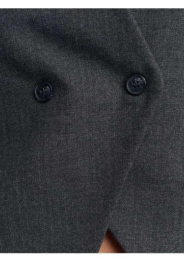 Dilvin 60599 Asimetrik Yelek-antrasit Antrasit