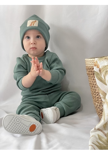 MiaBaby Bereli Üçlü Takım 001 Açık Yeşil