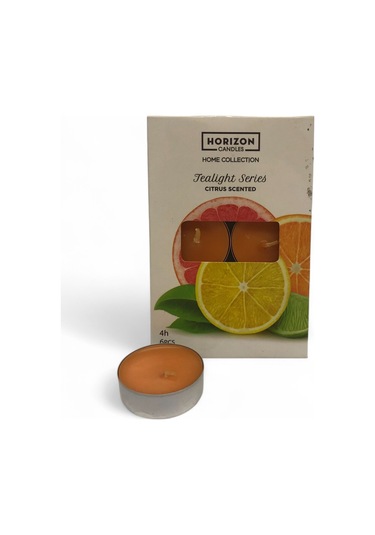 Tealight Citrus 6 Lı Mum Turuncu
