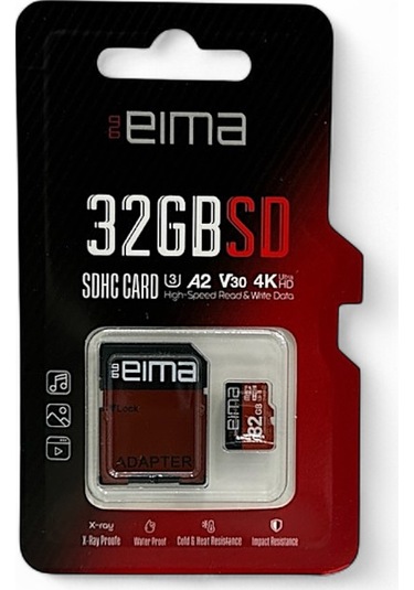 Microsd Kart 32gb A2 V30 4k Uhd, Adaptörlü Hafıza Kartı Yüksek Hızlı